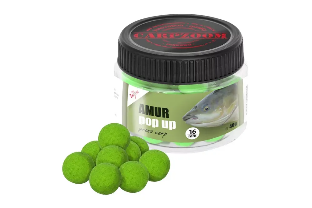 Gereduceerde Prijs Carp Zoom Amur - Grass Carp Pop Up horogcsali, 16 mm, natúr,