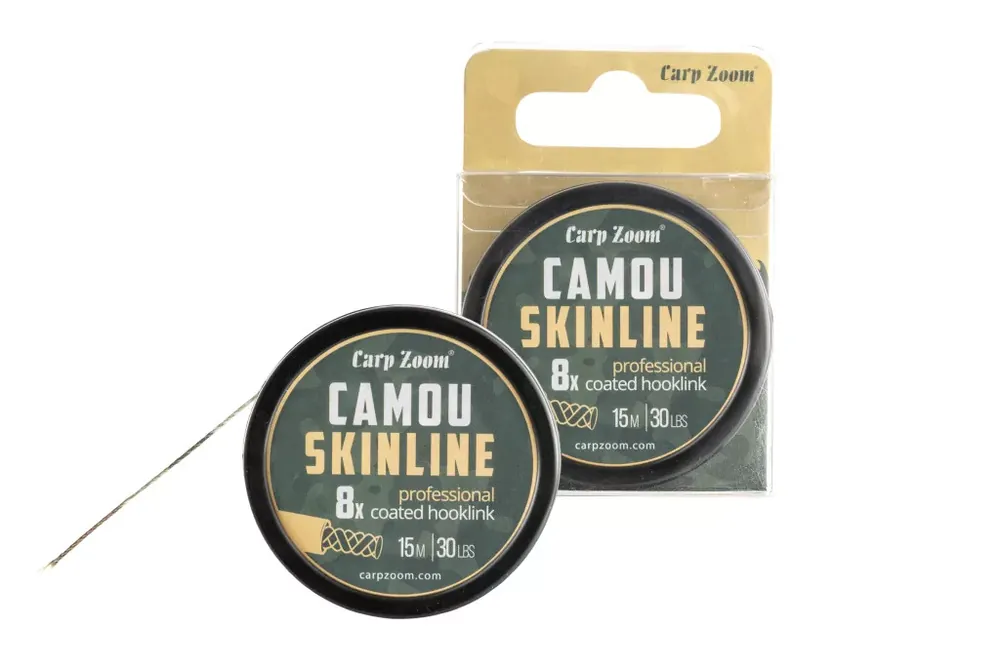 Beperkt Aanbod Carp Zoom Camou bevonatos előkezsinór, 15 m, 30 lb, terepmin