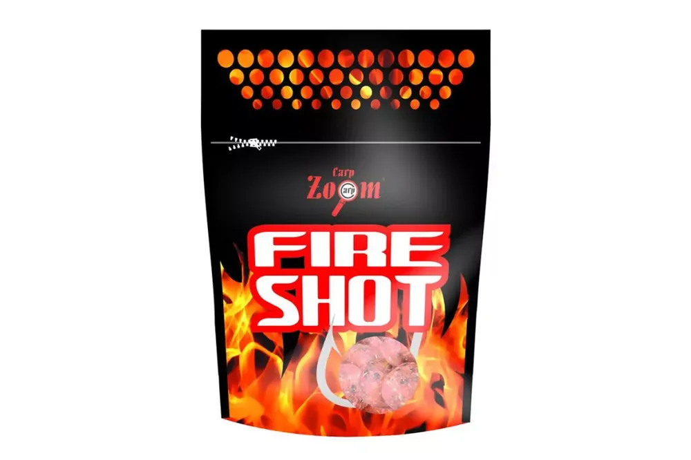 Beperkt Aanbod Carp Zoom Fire Shot csalizó bojli, 16 mm, édes eper, 120 g -
