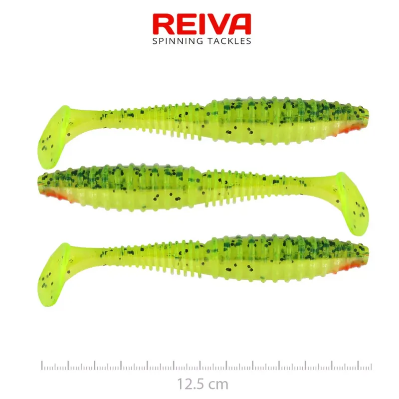 REIVA Zander Power Shad 12,5cm 3db/cs (Watermelon) - Fishing Lage Prijs