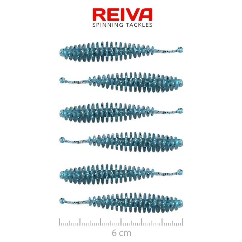 Beste Prijs REIVA Tiny Worm 6cm 6db/cs (Blue Shiner)