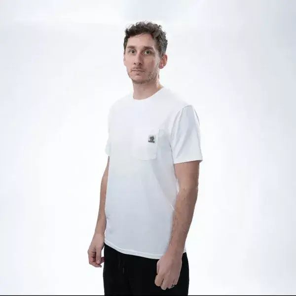 NASH Make It Happen Badge Pocket T Shirt Ecru XXXL - Fishing Direct Beschikbaar