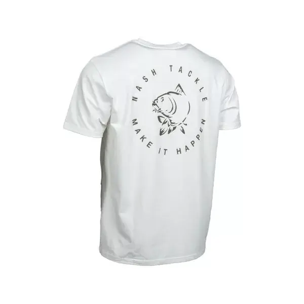 Voordeelprijs NASH Make It Happen Carp Logo T Shirt Ecru M - Fishingland.h