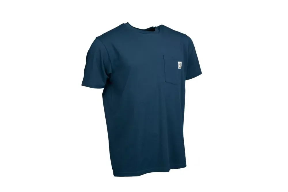 Koopje NASH Make It Happen Badge Pocket T Shirt Navy Blue S - Fishi