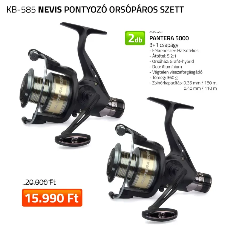 NEVIS Pontyozó orsópáros 2x 2545-450 Korting
