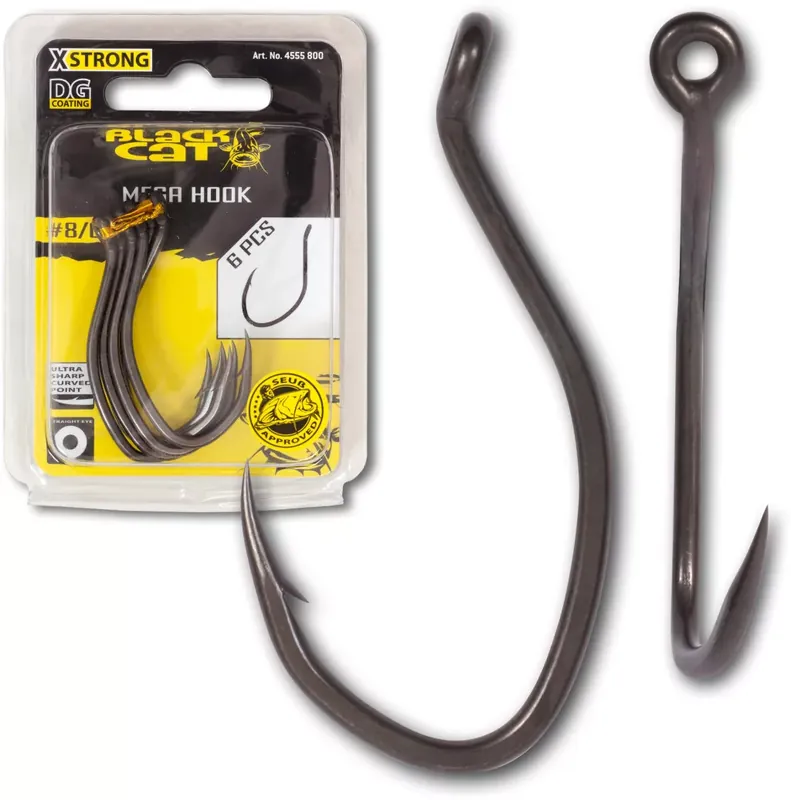 Black Cat 6/0 Mega horog DG DG coating 6 darab - Fishinglan Shop Nu