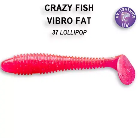 Tijdelijk Beschikbaar Crazy Fish Vibro Fat 2.7″ 37-es szinkód 5db/csomag - Fishing