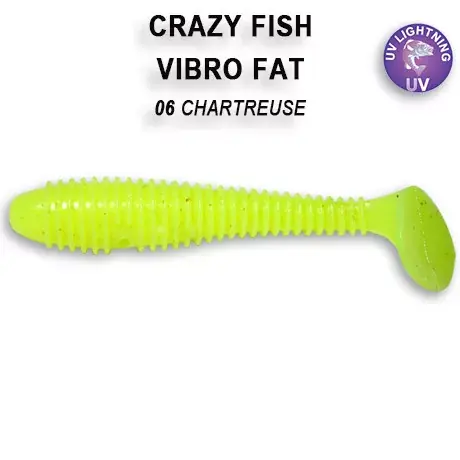 Crazy Fish Vibro Fat 2.7″ 6-os szinkód 5db/csomag - Fishingl Rechtstreeks Van De Fabrikant