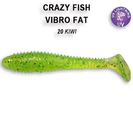Crazy Fish Vibro Fat 4″ 20-as szinkód 4db/csomag - Fishingla Dagaanbieding
