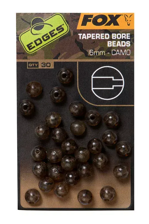 Beperkt Aanbod Fox Edges Camo Tapered Bore Bead 6mm 30pcs