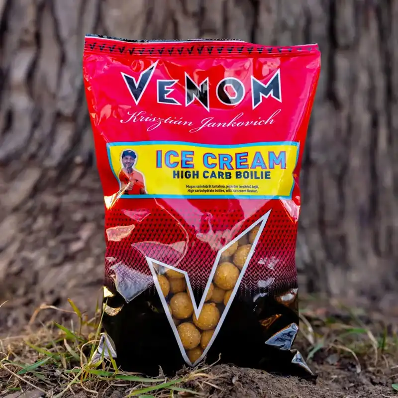 Premium VENOM HIGH CARB BOILIE 24 MM ICE CREAM