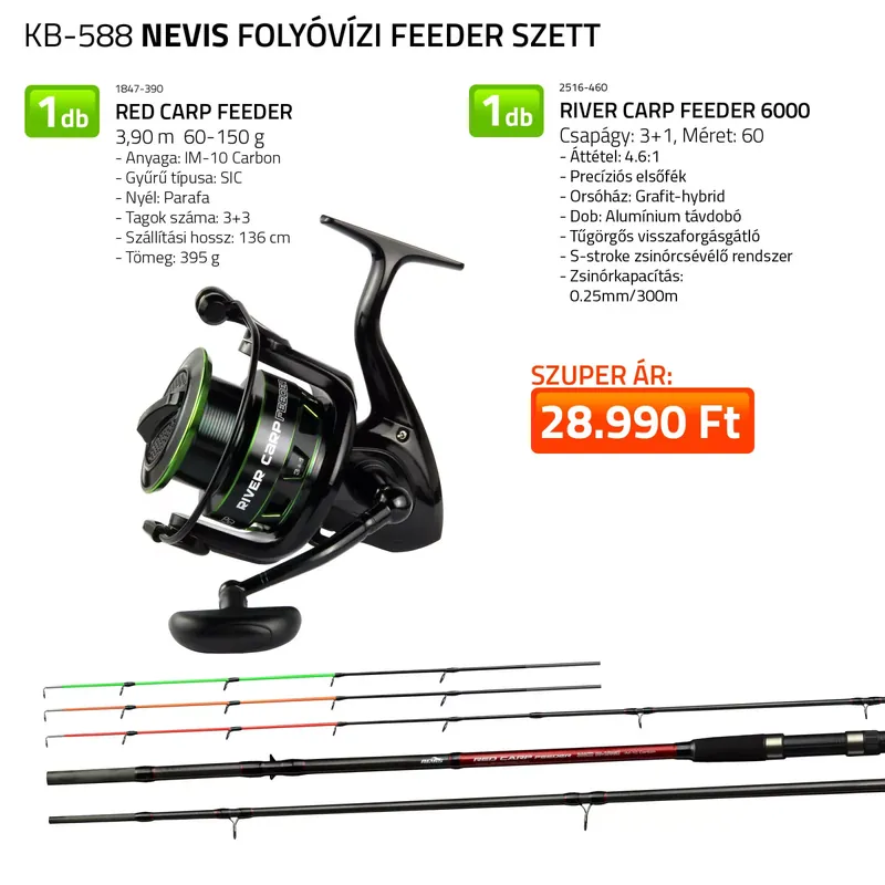 NEVIS Folyóvízi feeder szett 1847-390+ 2516-460 - Fishinglan Premium