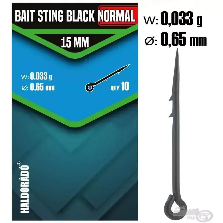 HALDORÁDÓ Bait Sting Black Normal 15 mm - Fekete csalitüske Beperkt Aanbod