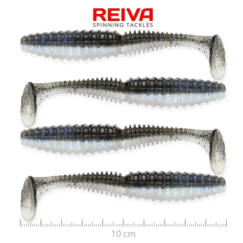 Uitverkoop REIVA Zander Power Shad 10cm 4db/cs (Magic Fish) - Fishingla