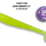 Bestseller Crazy Fish Nano Minnow 2.2" 6-os szinkód 8db/csomag - F
