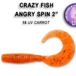 Meest Verkocht Crazy Fish Angry Spin 4" - 18 6db/csomag - Fishingland.