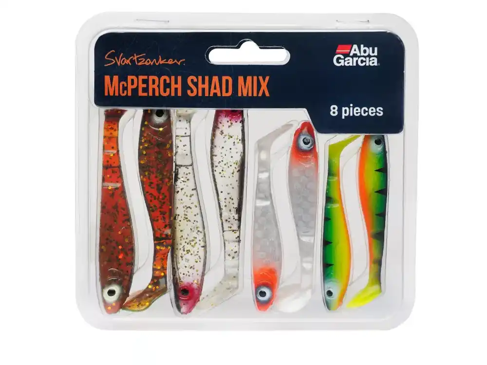 Abu Garcia McPerch Shad Mix 8pcs Exclusieve Aanbieding