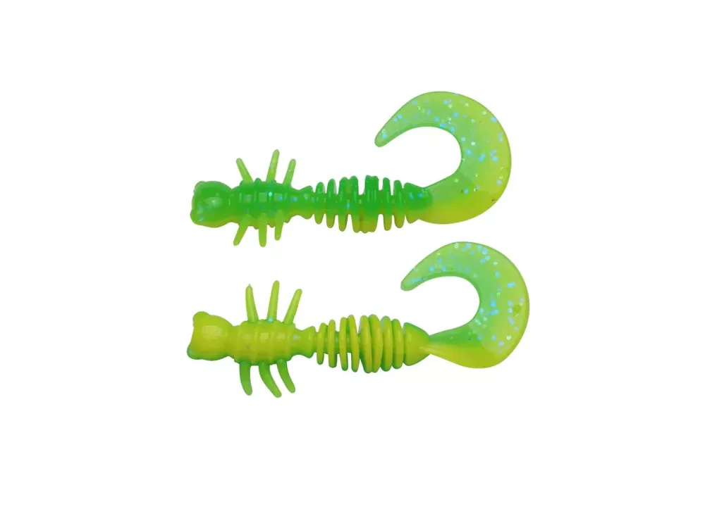 Beperkt Aanbod Berkley PWRBT PWR Curly 40mm Sprng Grn/Snsne Ylw - Fishingla