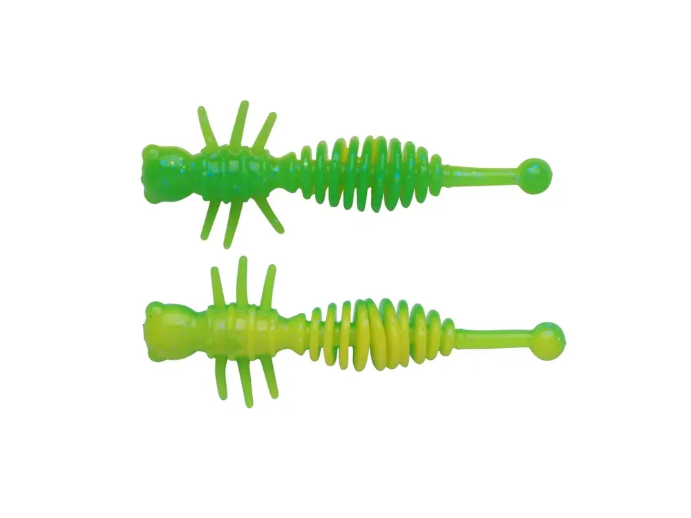 Beperkt Aanbod Berkley PWRBT PWR Larvae 55mm Sprng Grn/Snsn Ylw - Fishingla