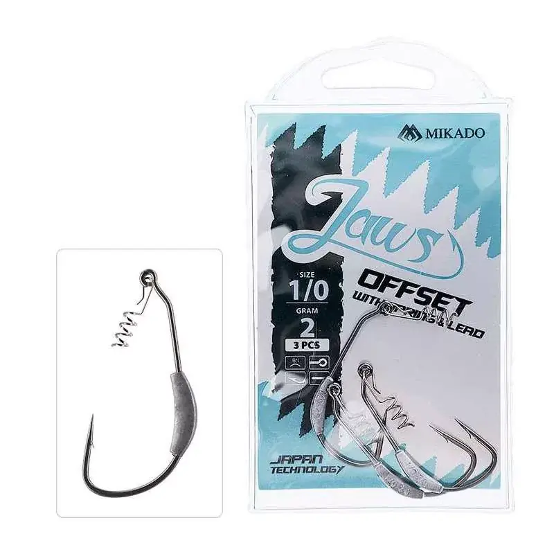 Mikado Jaws Offset Csavarral és Ólommal No. 5/0 10g - Fishin Meest Verkocht