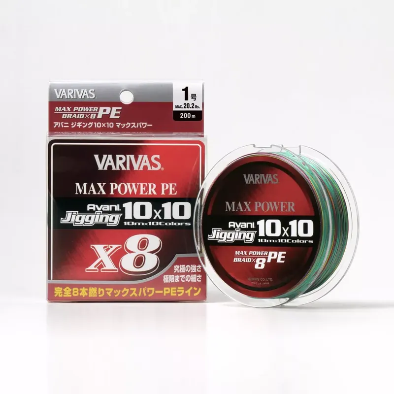 Express Levering VARIVAS AVANI JIGGING 10x10 MAX PE X8 200m 1.2 24.1lb 10mx1