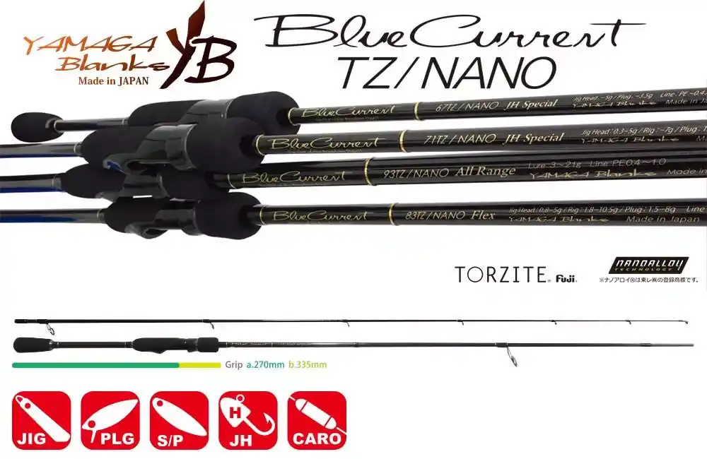 Koopje YAMAGA BLUE CURRENT 72TZ NANO GLOBAL 2.185m 1.5-15gr Fuji Ti