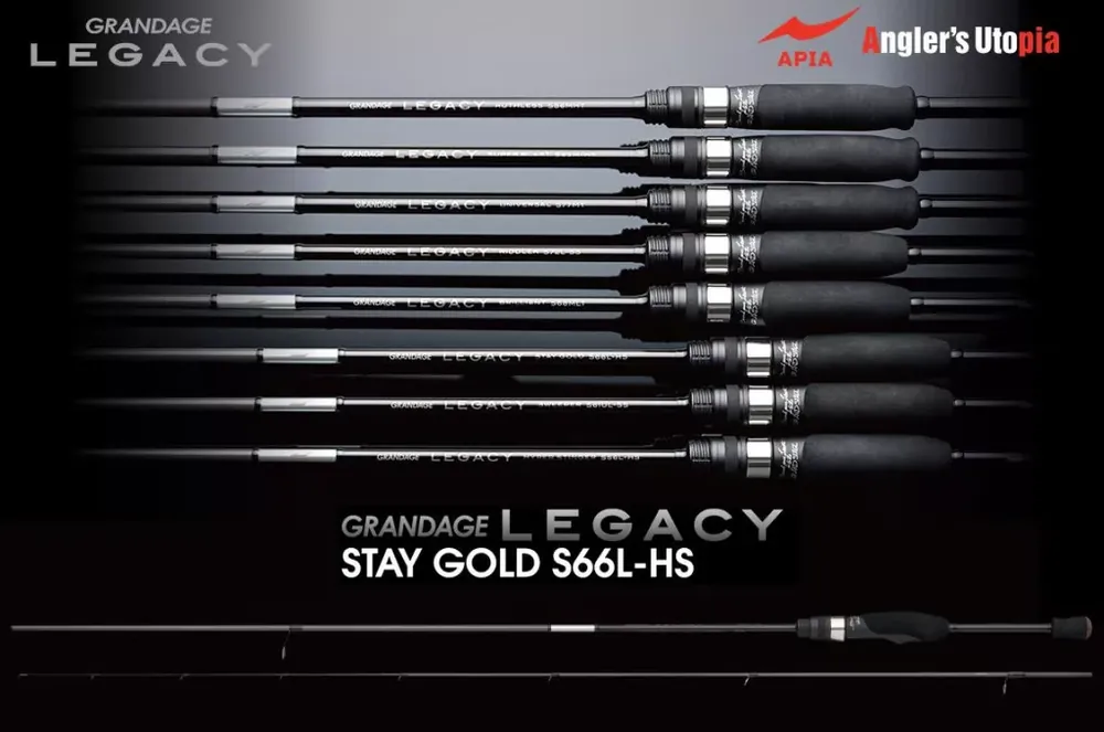 APIA GRANDAGE LEGACY STAY GOLD S66L-HS 1.98m 0.3-10gr - Fish Beperkt Aanbod