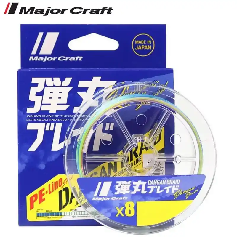 MAJOR CRAFT DANGAN BRAID X8 150m 1.5 30lb Multicolor - Fish Gereduceerde Prijs