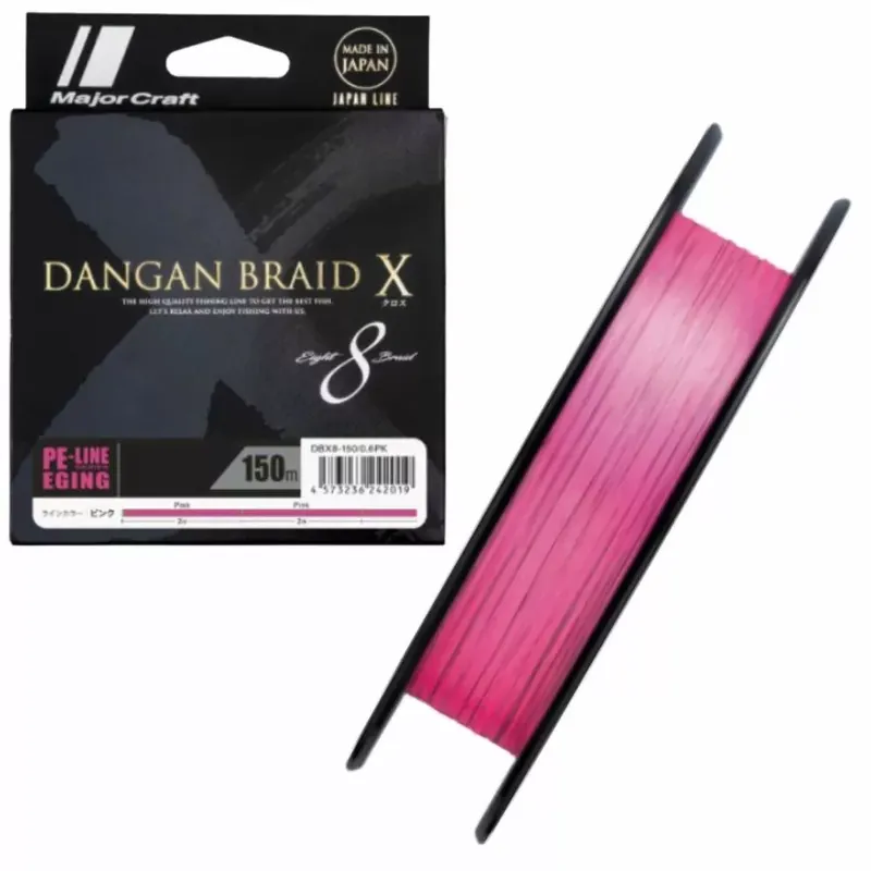Goedkoop MAJOR CRAFT DANGAN BRAID X 8X EGING 150m 0.8 16lb Pink - Fi