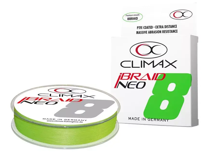 Betaalbaar CLIMAX iBRAID NEO X8 FLUO CHARTREUSE 135m 0.22mm 19.1kg - Fi