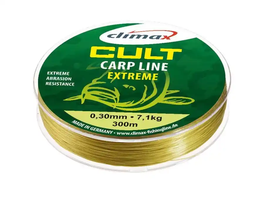 Aanbieding CLIMAX CULT CARP EXTREME MONO 300m 0.35mm Matt Olive - Fishi