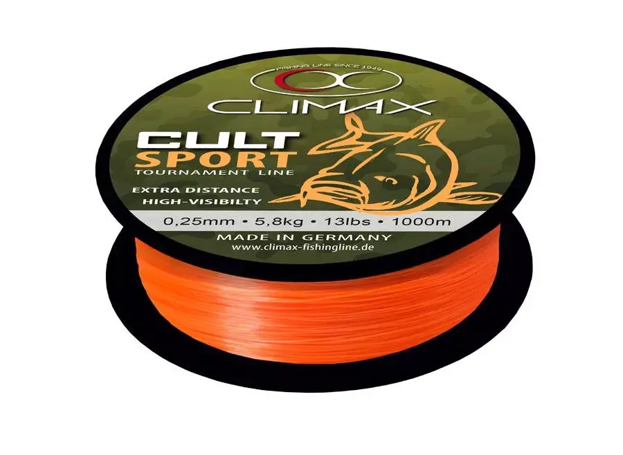 Actieprijs CLIMAX CULT CARP SPORT MONO ORANGE 1000m 0.20mm - Fishinglan