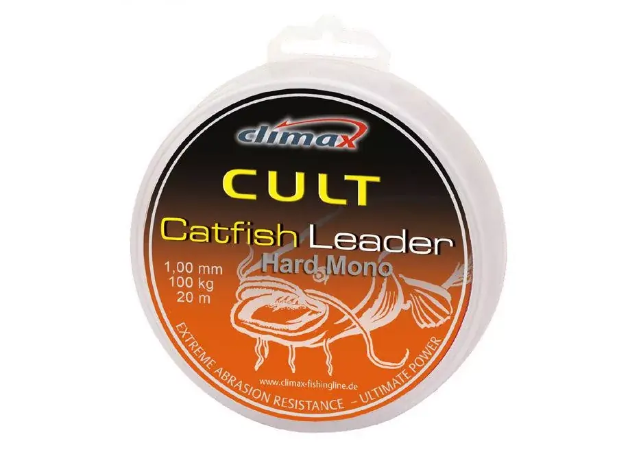 CLIMAX CULT CATFISH HARD MONO LEADER 50m 1.20mm 100kg - Fish Koop Vandaag