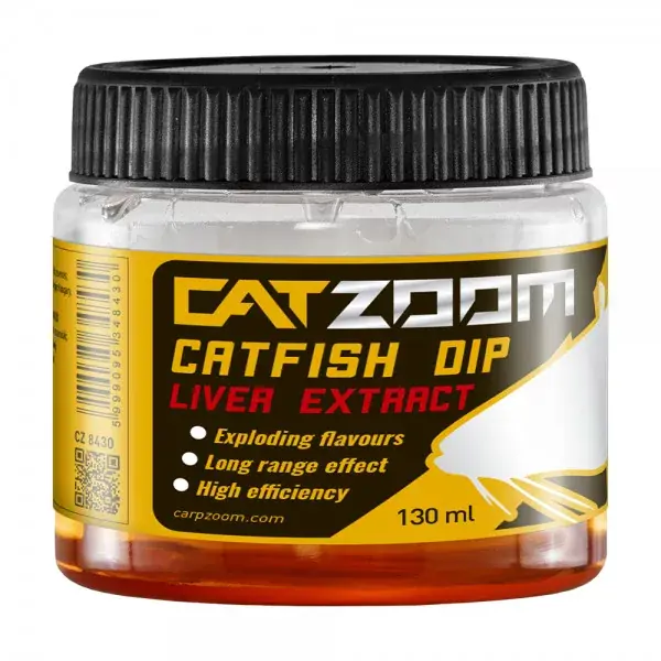 Voordeelprijs Catzoom Catfish Dip aromafolyadék, májkivonat, barna, 130 ml