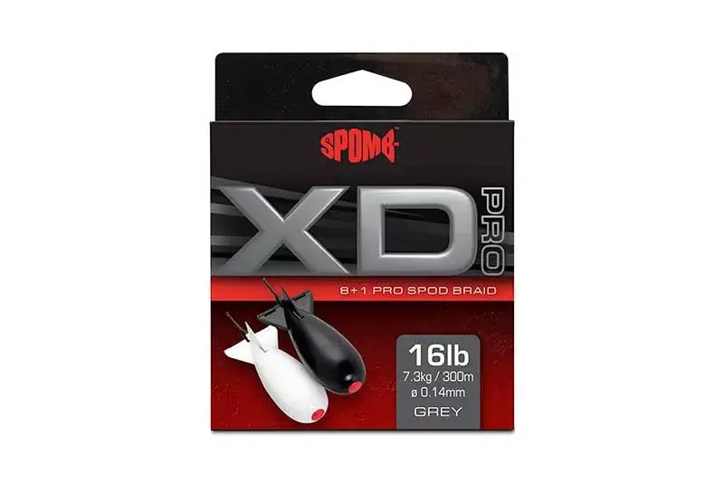 Spomb XD Pro Braid grey 8+1 0.14mm 7.3kg 16lbs - Fishingland Direct Verzonden