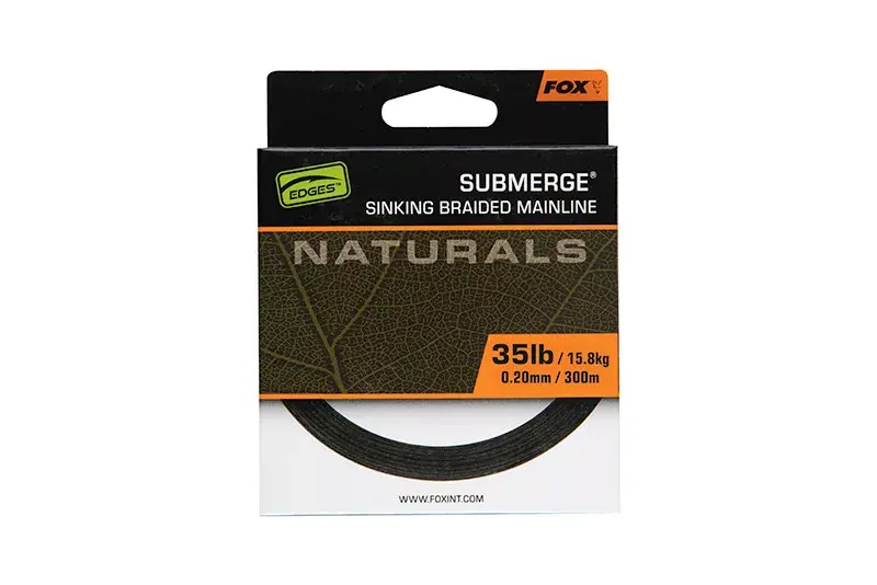 Beperkte Voorraad Fox Submerge Naturals Sinking Braid 600m 0.38mm 65lb 29.5kg