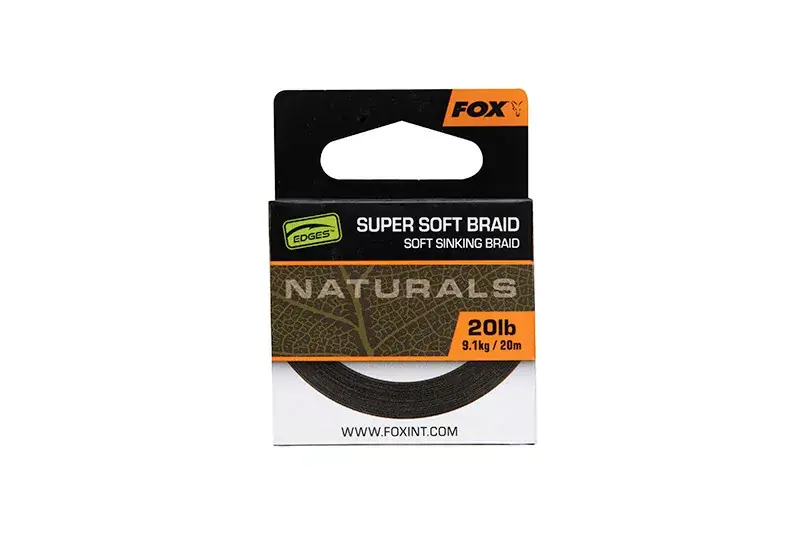 Bestel Nu Fox Edges Naturals Super Soft Braided Hooklength 20m 25lb 11