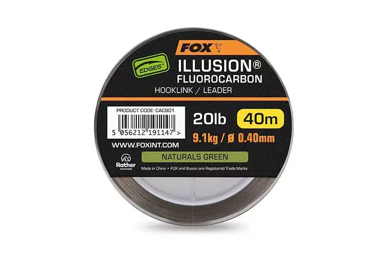 Fox Edges Illusion Fluorocarbon 20lb 9.1kg 0.40mm 40m 4pcs n Fabrieksprijs