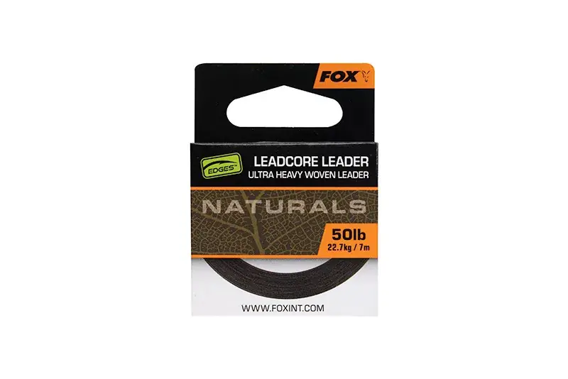 Seizoensaanbieding Fox Edges Naturals Leadcore Leader 7m Ultra Heavy 50lb 22.7k