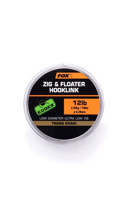 Voordeelprijs Fox Zig and Floater Hooklink Trans Khaki 10lb 0.26mm - Fishi