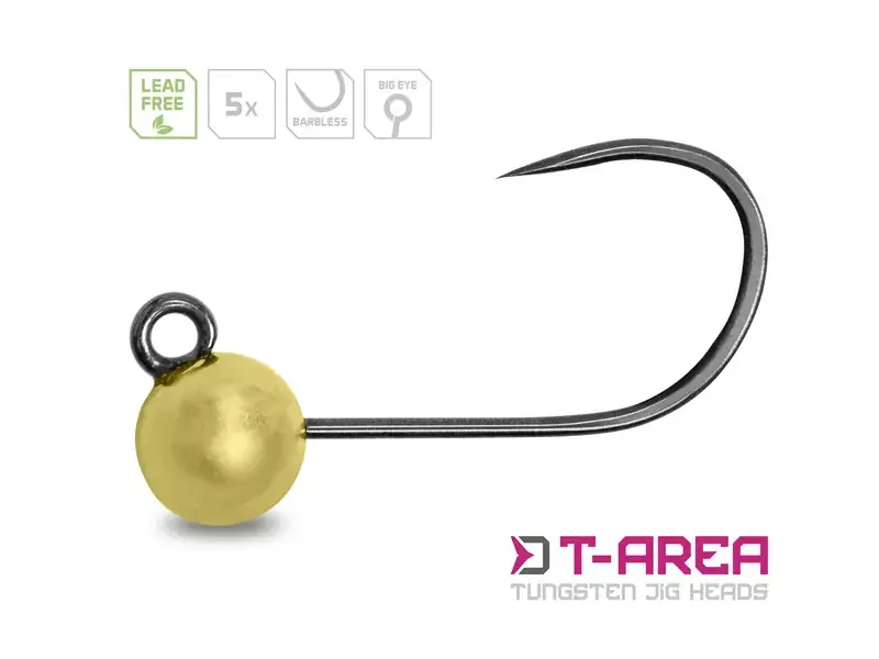 Bestseller Delphin T-AREA BL Tungsten jig / 5 db arany/4mm/0,6g/ 6 - Fi