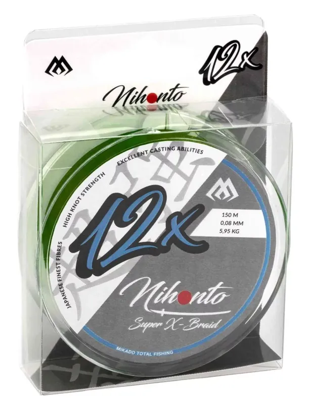 Superprijs Mikado Nihonto Super X-Braid Green 0.14mm 150m - Fishingland