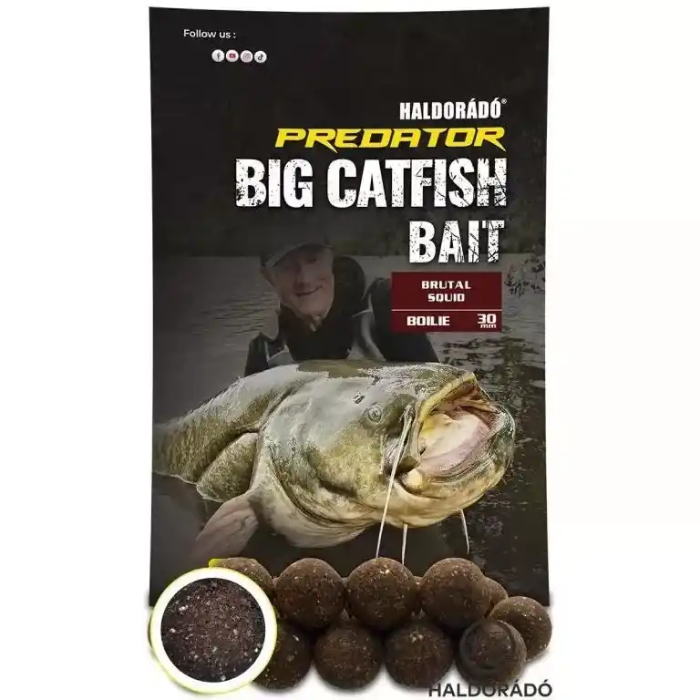 Exclusieve Aanbieding HALDORÁDÓ Catfish Bait Boilie 30+ - Brutal Squid 1000 g - Fi