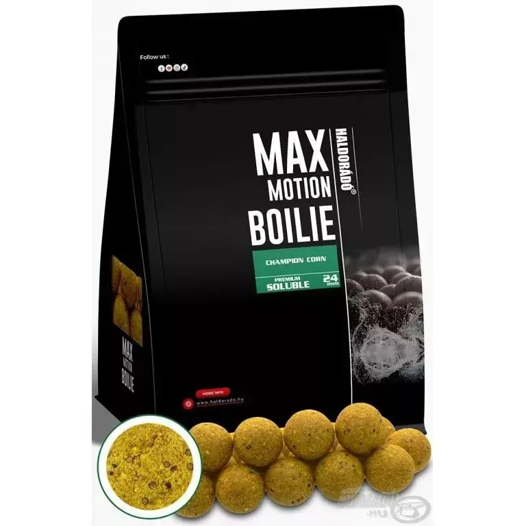 Uitverkoop HALDORÁDÓ MAX MOTION Boilie Premium Soluble 24 mm - Champion