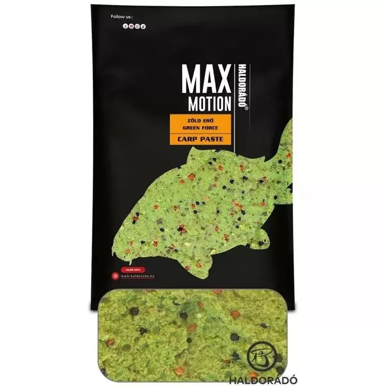 Gratis Retour HALDORÁDÓ MAX MOTION Carp Paste - Green Force 600 g - Fishin