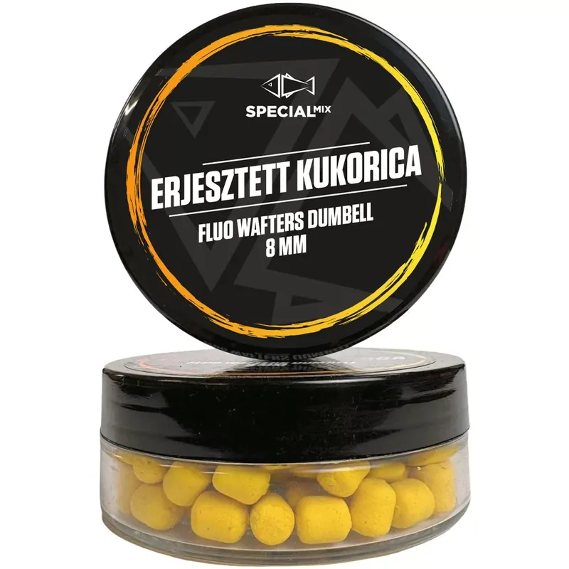 Speciál mix Fluo Wafters Dumbell 8 mm Erjesztett Kukorica - Seizoensaanbieding