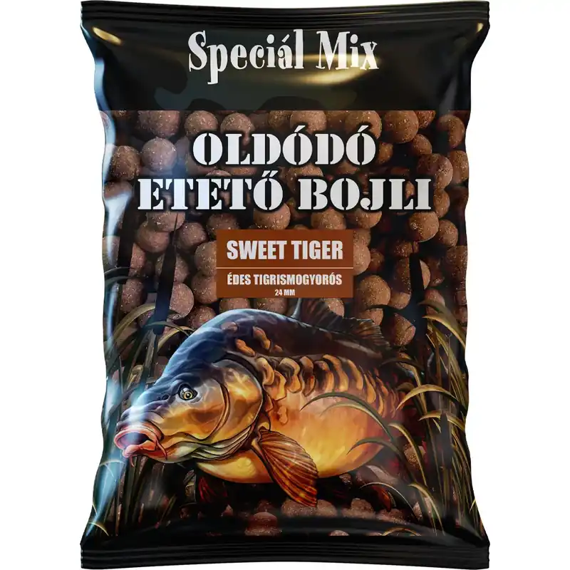 Populair Speciál mix Oldódó Etetõ Bojli 24 mm Sweet Tiger 1kg - Fishi