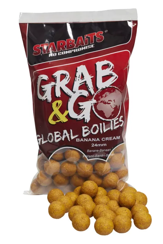 Populair Starbaits Boilies Global Banana Cream 800g 24mm - Fishinglan