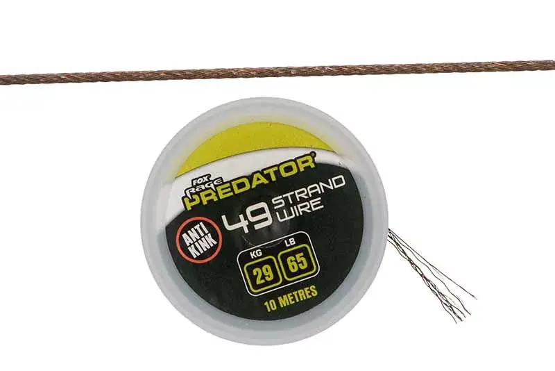 Beperkt Aanbod Fox Rage Predator 49-Strand Coated Steel Wire 10m 65lb/29kg