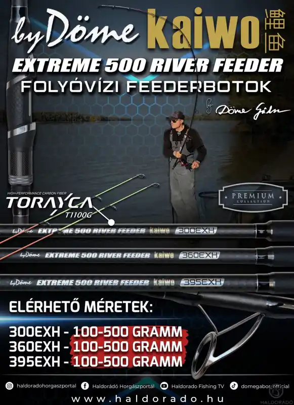 By Döme Extreme 500 River Kaiwo Feeder 395EXH - brutál erős Koop Vandaag